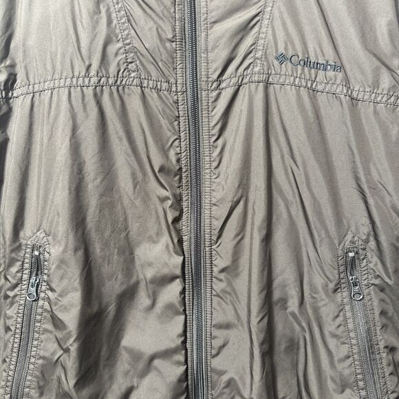Columbia Brown Womens Windbreaker Hood Zip Up Size Large - Picture 4 of 8